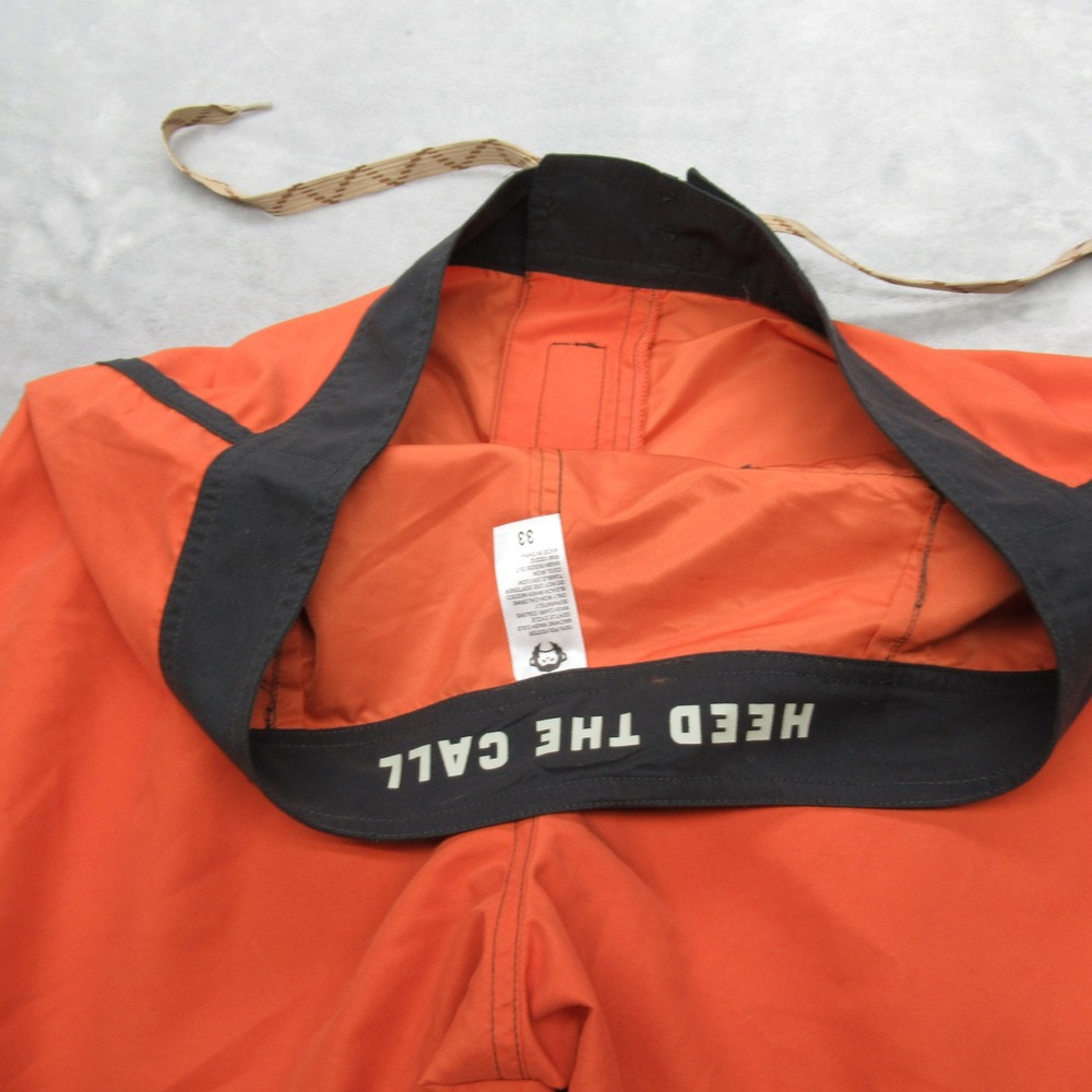 Howler Swim Shorts Mens 33 Orange Pocket Unlined Lace-Up Board Trunks Surfing - Picture 5 of 12